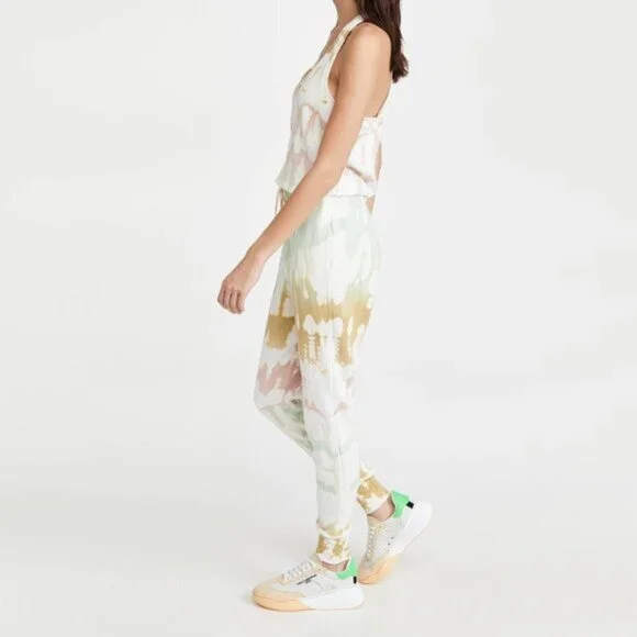 NWT Young Fabulous & Broke Eberhart soft pastels tie dye jumpsuit, XS or M